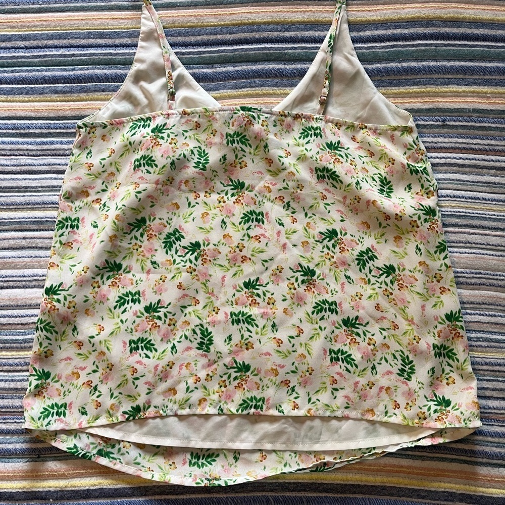 Banana Republic Pink and Green Fitted Camisole Top - Picture 3 of 7